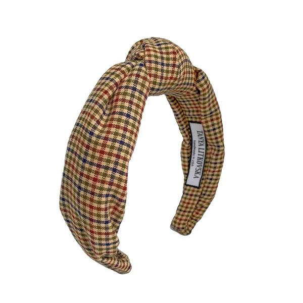 plaid_knotted_headband_2_grande Tanya Litkovska women’s sherlock holmes knotted headband Accessories black velvet headband Luxury Shoes