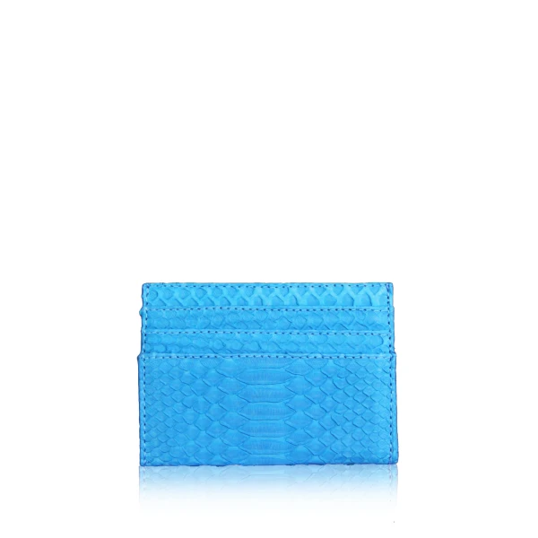Python Leather Azure Cardholder Accessories Bangkok Bootery Luxury Shoes 