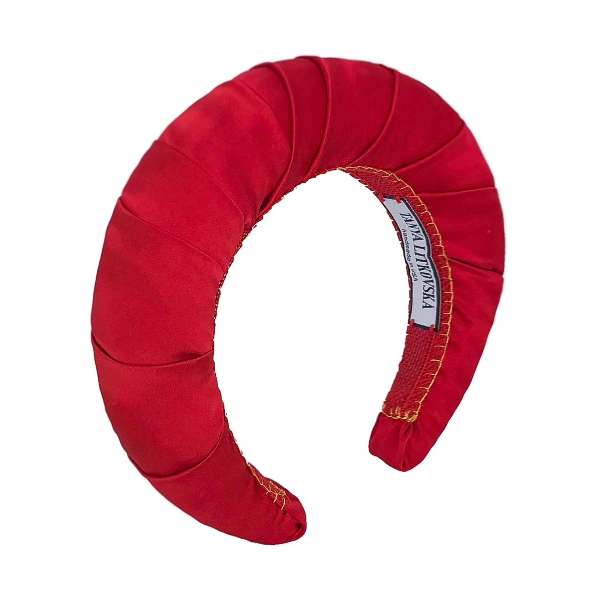red-1 Tanya Litkovska women’s silk pomegranate red headband Accessories black velvet headband Luxury Shoes