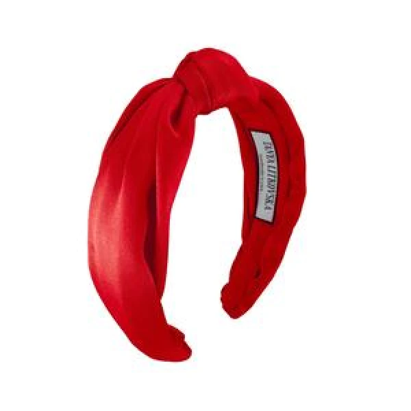 Tanya Litkovska women’s silk knotted red headband Accessories black velvet headband Luxury Shoes 