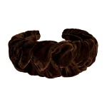 Tanya litkovska Women’s Velvet Headband in Chocolate Accessories black velvet headband Luxury Shoes 