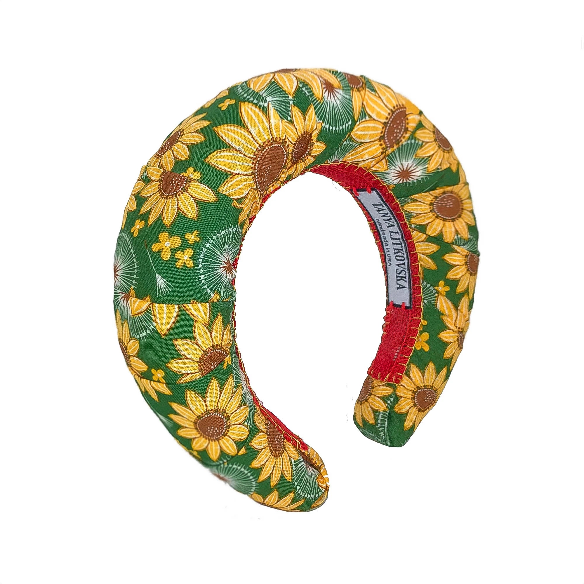 tanya-litkovska-flower-autumn-headband-sunlwower-1 Tanya Litkovska women’s crown sunflower yellow headband Accessories black velvet headband Luxury Shoes