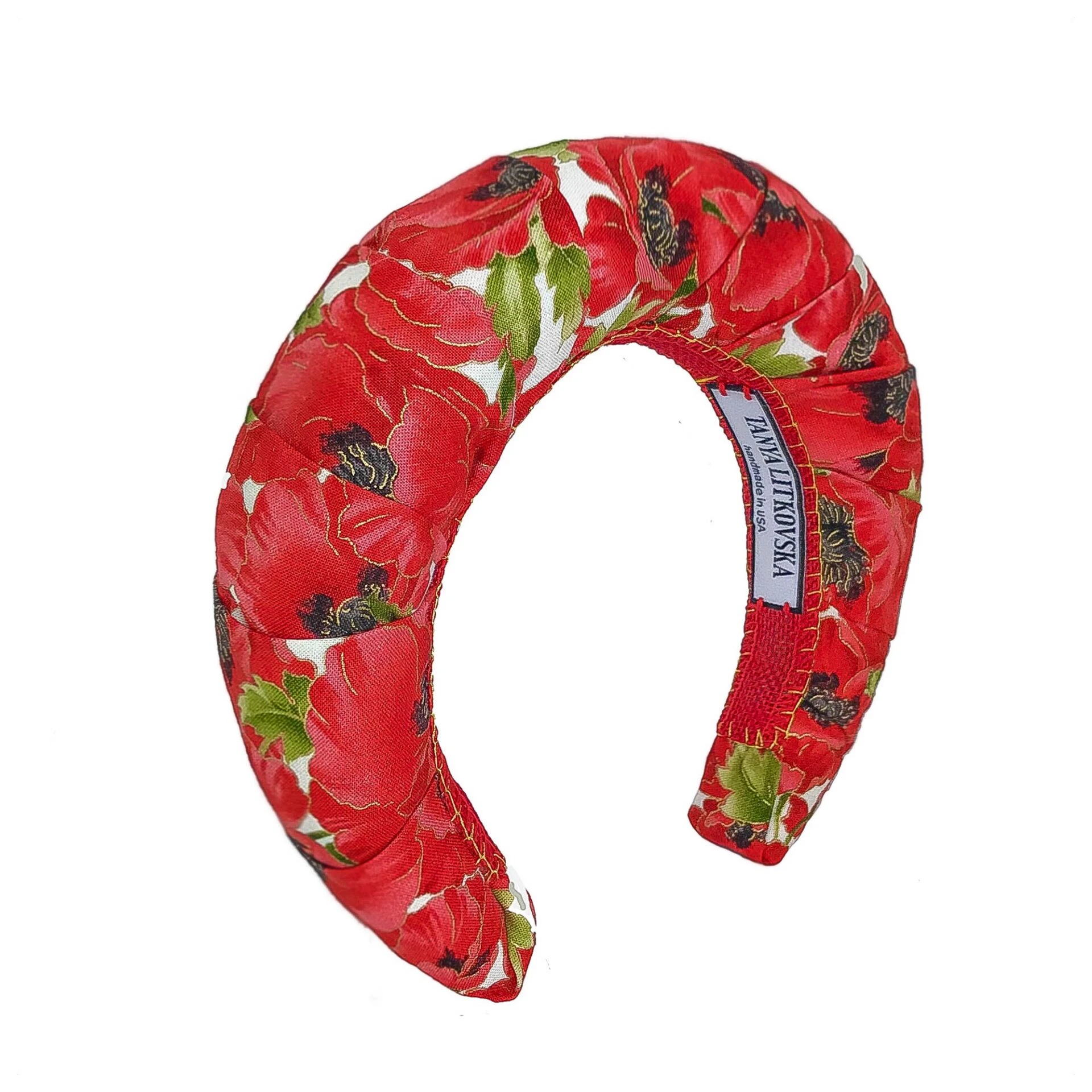 tanya-litkovska-poppy-flowers-autumn-headband-1 Tanya Litkovska women’s crown poppy red headband Accessories black velvet headband Luxury Shoes