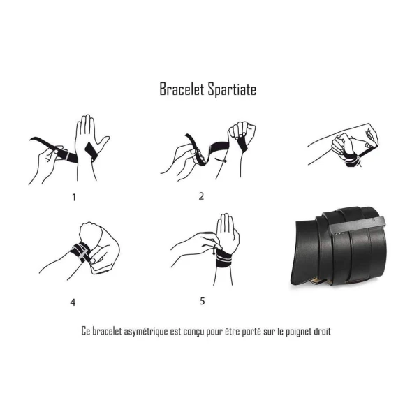 Spartiate Black Leather Wristband Accessories Bracelet Luxury Shoes 