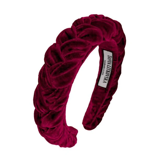 velvet_headband_mooseberry_slim_1_grande slim velvet mooseberry headband Accessories emerging designer Luxury Shoes