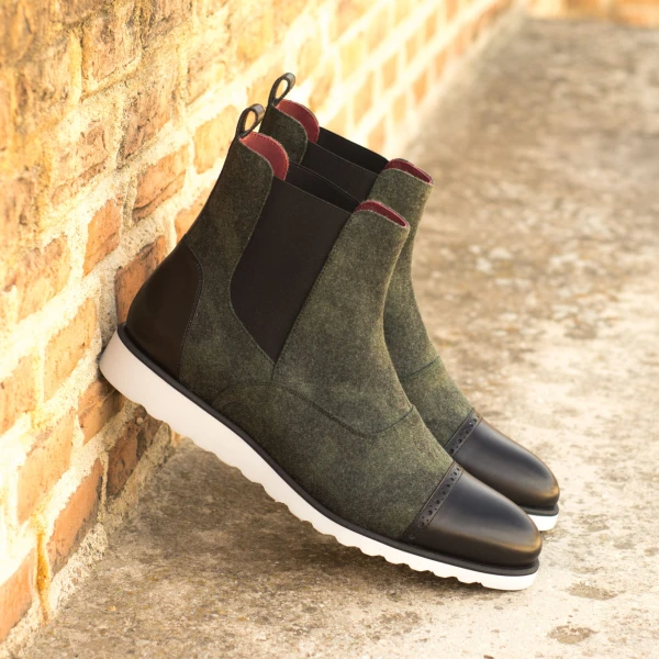 Mens Dress Chelsea Multi Boot Shoe Men bespoke Luxury Shoes 