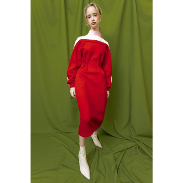 Two colored jersey dress Clothing curated marketplace Luxury Shoes 