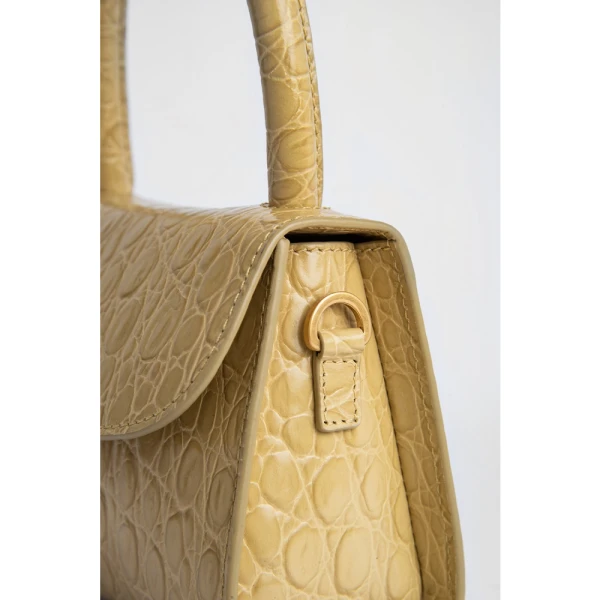 Mini mud circular croco embossed leather bag Bags bag Luxury Shoes 