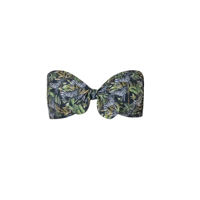 malibu-black-jungle-front Caribe bikini top Beachwear Colombia Luxury Shoes