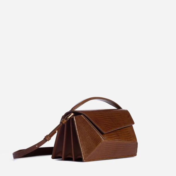 Small naomi lizard effect brown bag Bags bag Luxury Shoes 