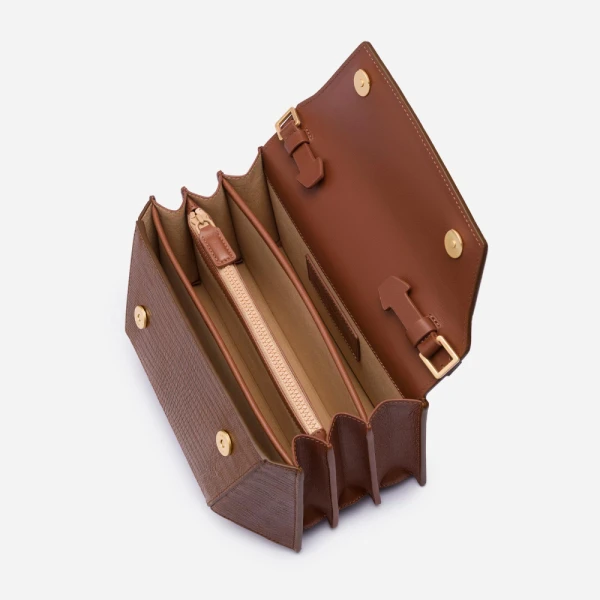 Small naomi lizard effect brown bag Bags bag Luxury Shoes 