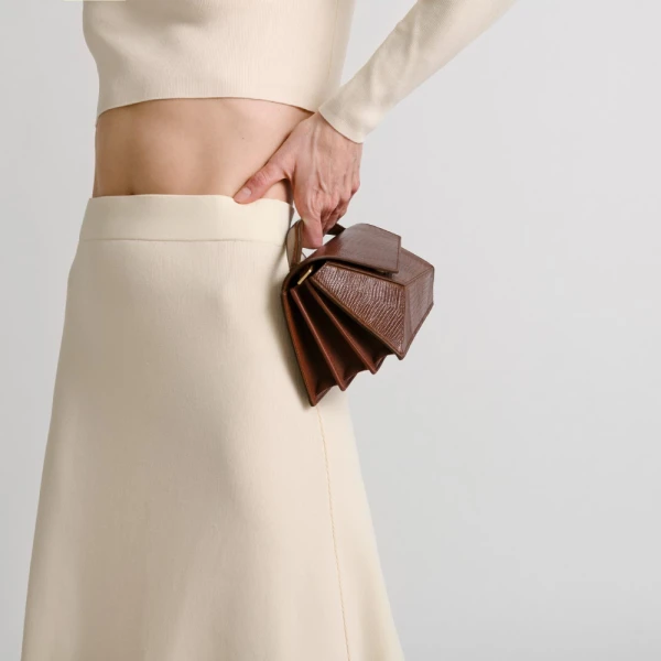 Small naomi lizard effect brown bag Bags bag Luxury Shoes 