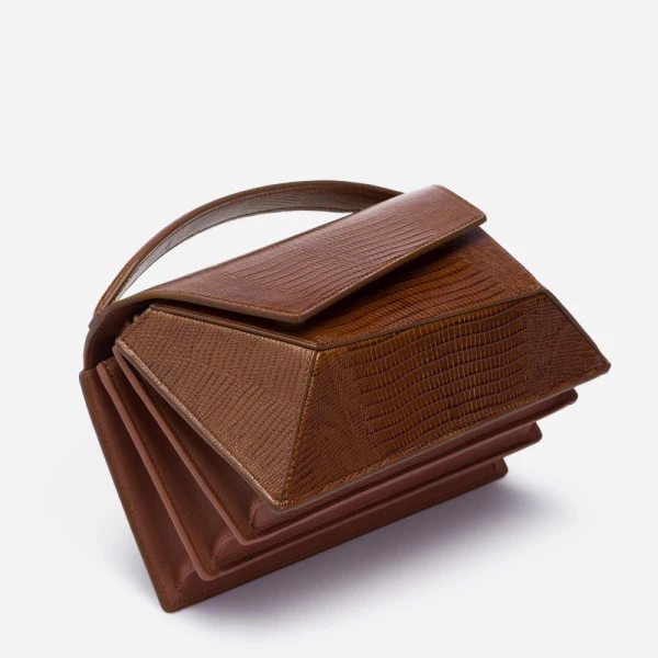 Small naomi lizard effect brown bag Bags bag Luxury Shoes 