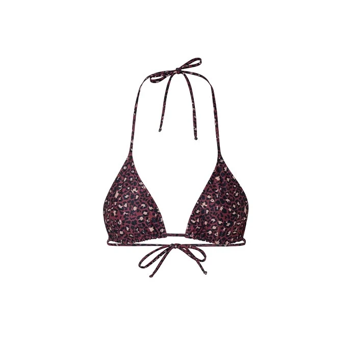 moa-red-leopard-front Caribe bikini top Beachwear Colombia Luxury Shoes