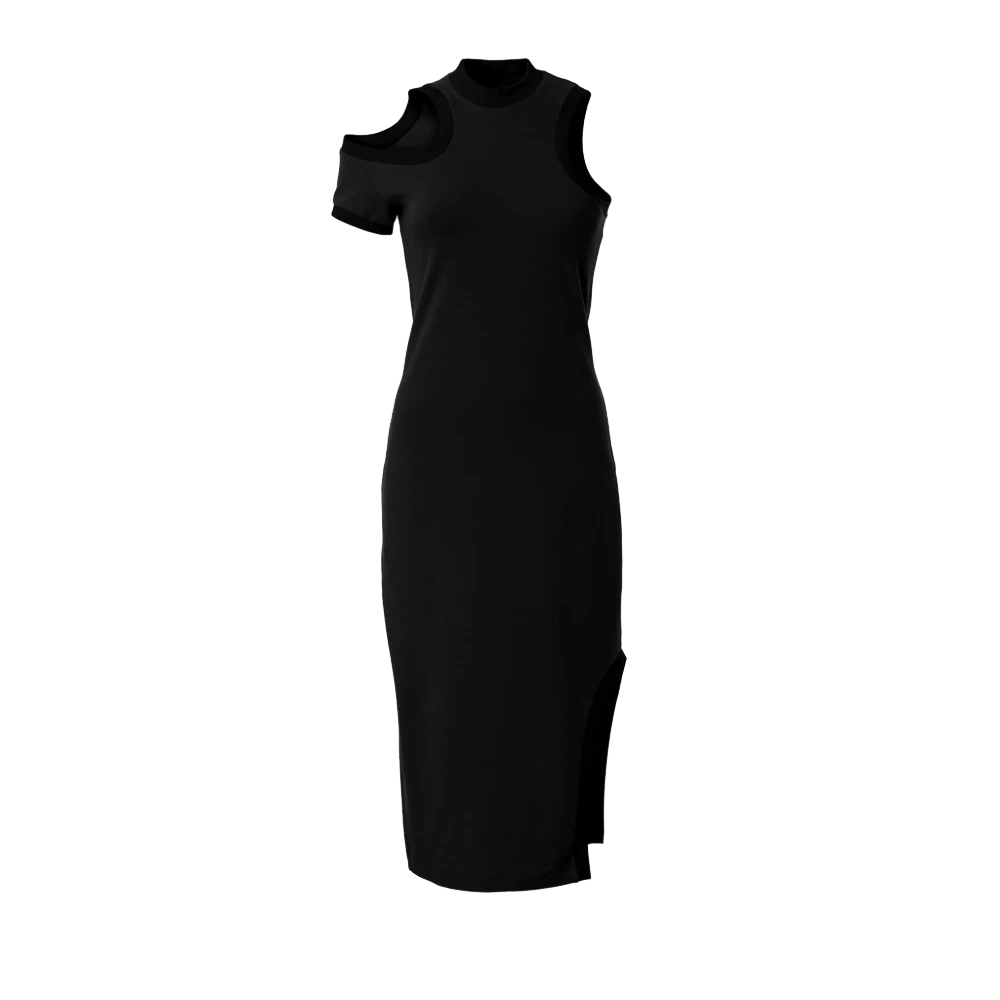 talentedddd (20) Asymmetric jersey black dress Clothing curated marketplace Luxury Shoes