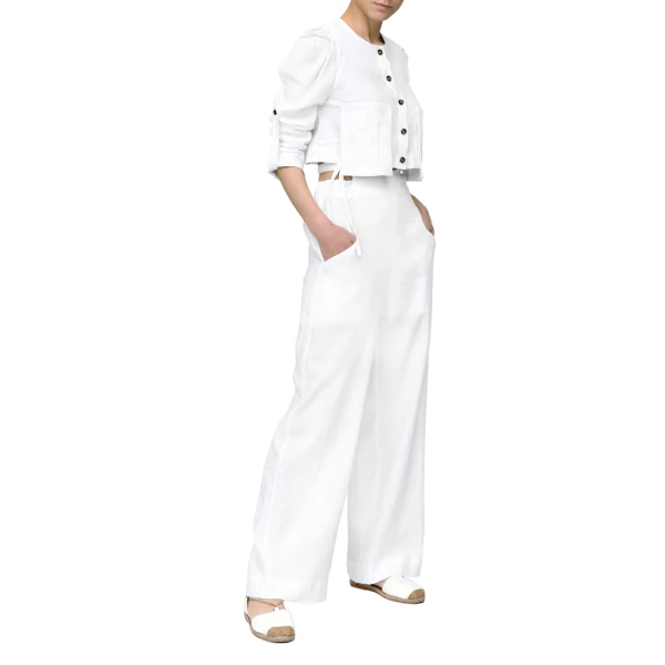Marie linen short jacket Clothing emerging designer Luxury Shoes 