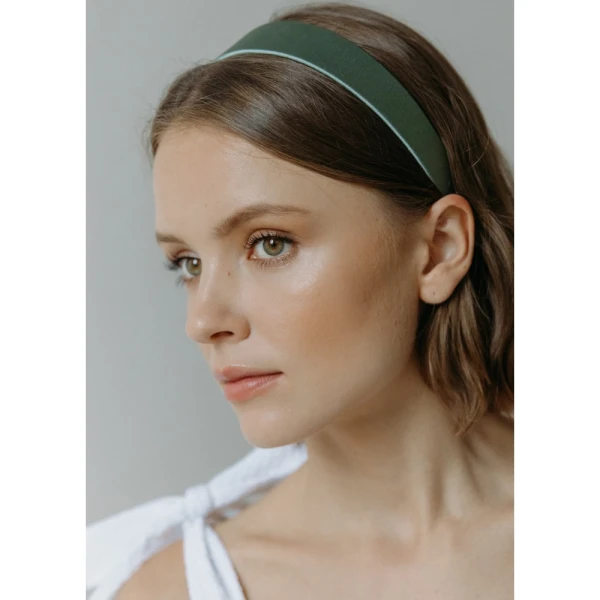 Attica headband in sage grosgrain Accessories designer Luxury Shoes 