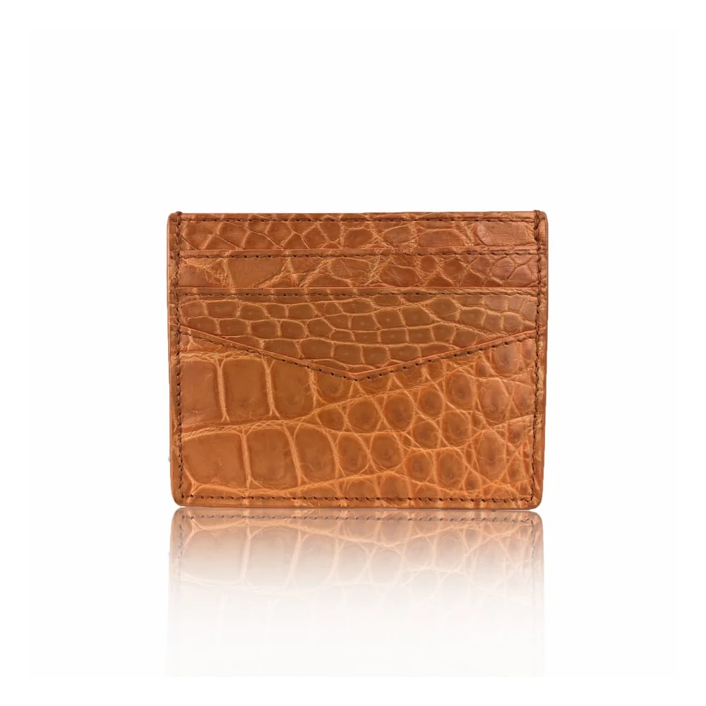 Bangkokbbb (8) Crocodile matte tan cardholder Accessories Bangkok Bootery Luxury Shoes