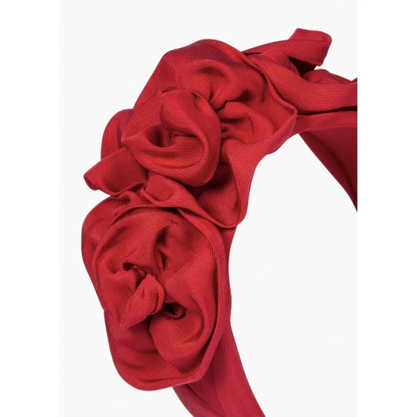 Triple rosette in silk faille headband Accessories Bridal Luxury Shoes 