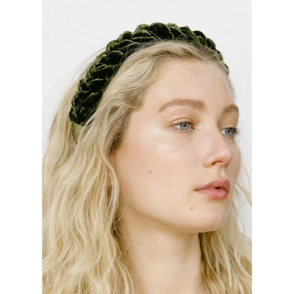 Triple rosette in silk faille headband Accessories Bridal Luxury Shoes 