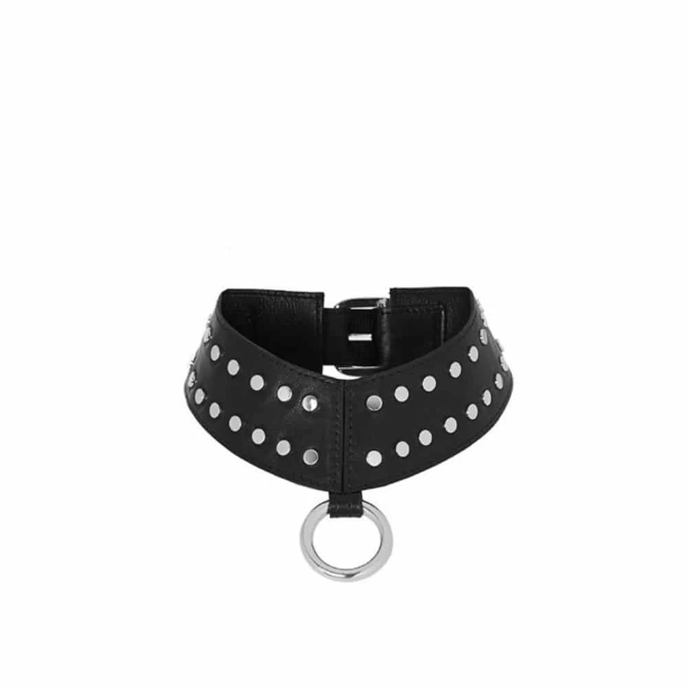 PL8938 (1) Pierced chain black cuff Cuffs British designer Luxury Shoes