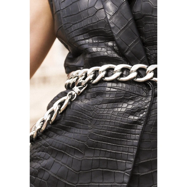 Pierced chain black cuff Cuffs British designer Luxury Shoes 