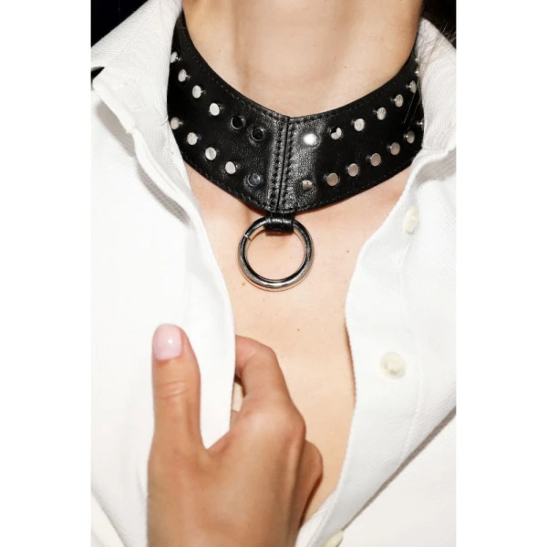 Pierced chain black cuff Cuffs British designer Luxury Shoes 