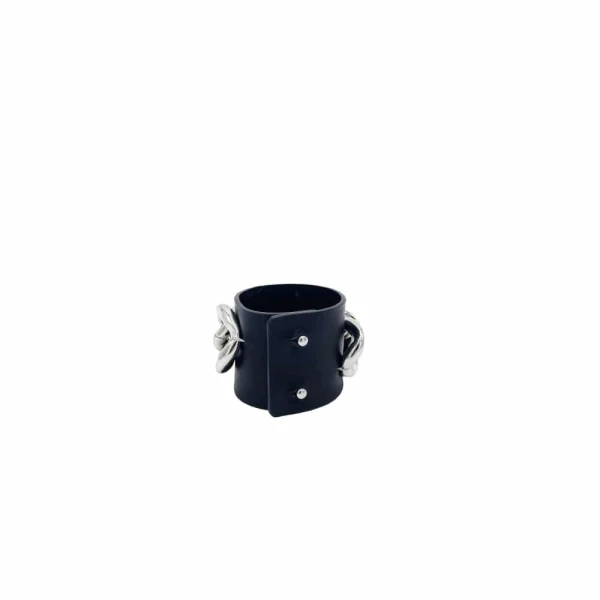 Pierced chain black cuff Cuffs British designer Luxury Shoes 