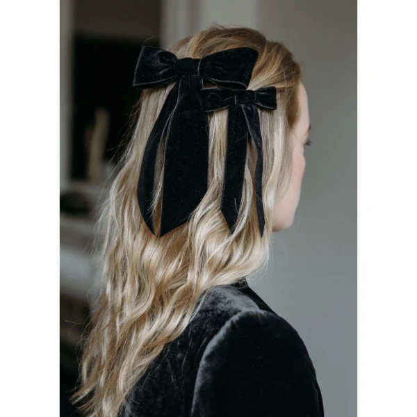 Wide velvet bow barrette Accessories bow Luxury Shoes 