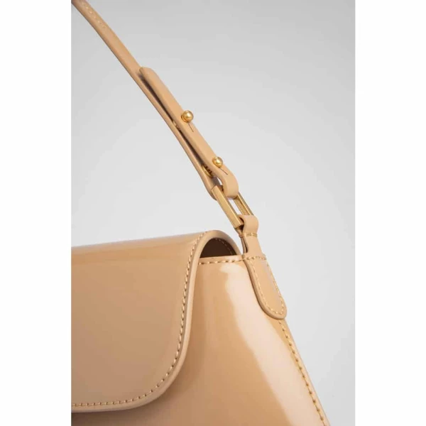 Portia black semi patent leather bag Bags bag Luxury Shoes 