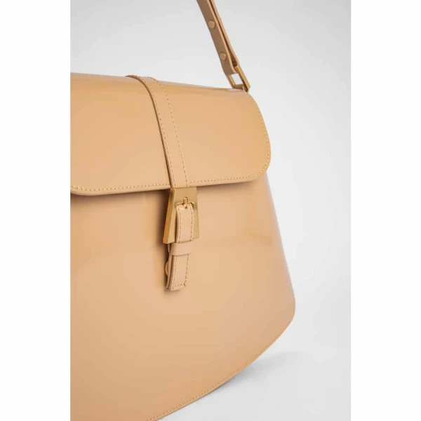Portia black semi patent leather bag Bags bag Luxury Shoes 