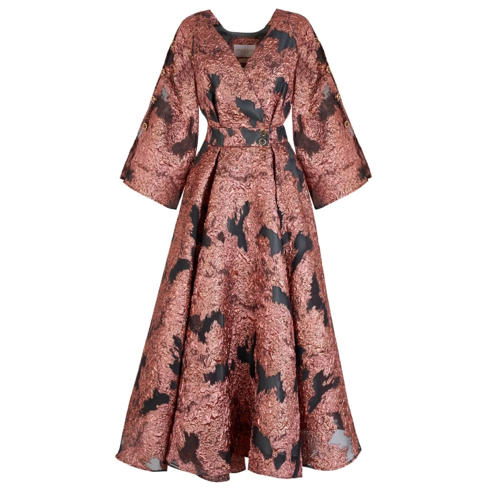 poca2021201 (13) Dark cicada monochrome midi dress Clothing dress Luxury Shoes
