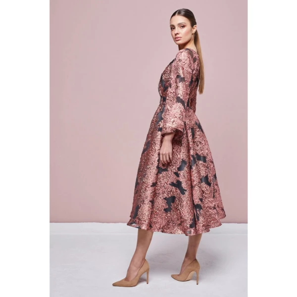 Dark cicada monochrome midi dress Clothing dress Luxury Shoes 