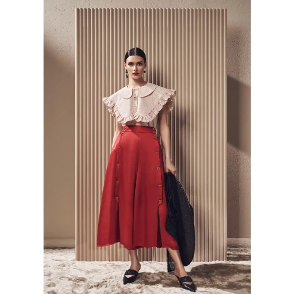 Poppy hills red midi dress Clothing dress Luxury Shoes 