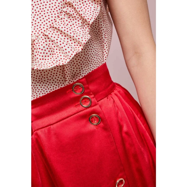 Poppy hills red midi dress Clothing dress Luxury Shoes 