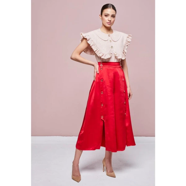 Poppy hills red midi dress Clothing dress Luxury Shoes 