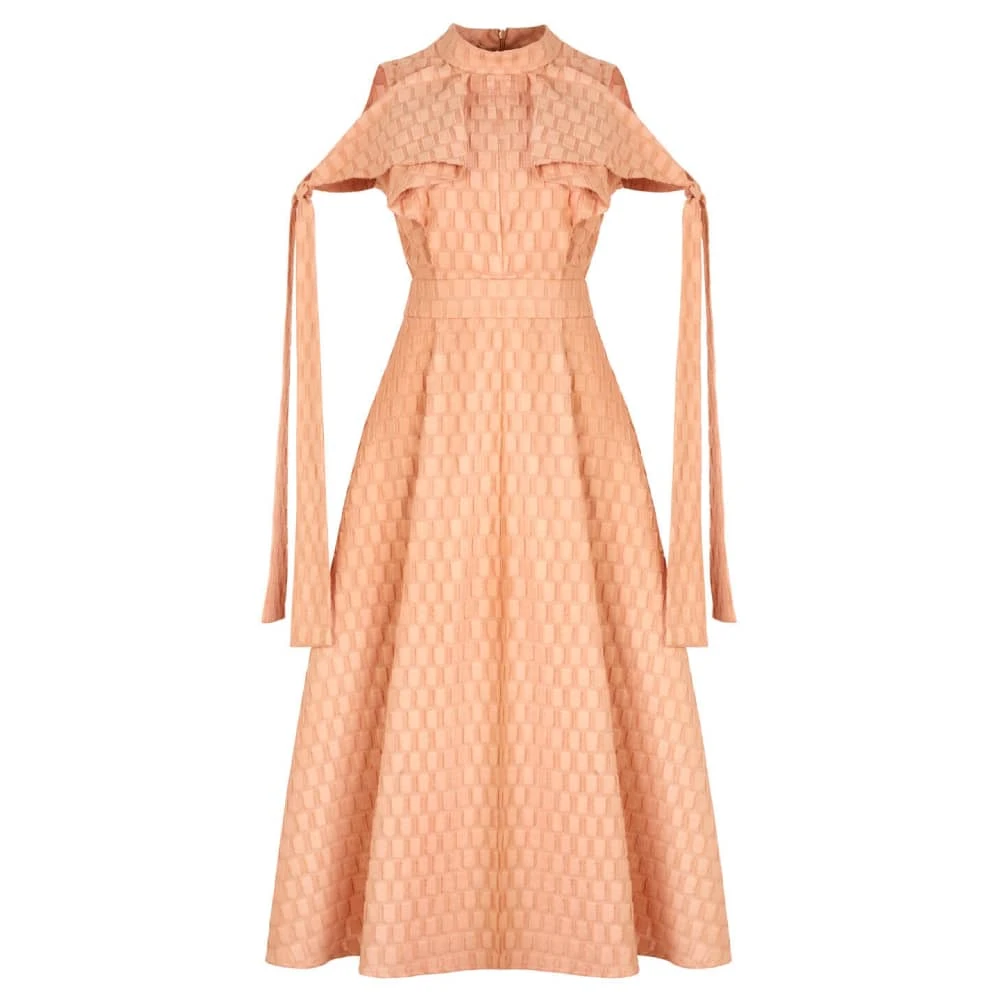 345353 (15) Cotton bud yellow midi dress Clothing dress Luxury Shoes