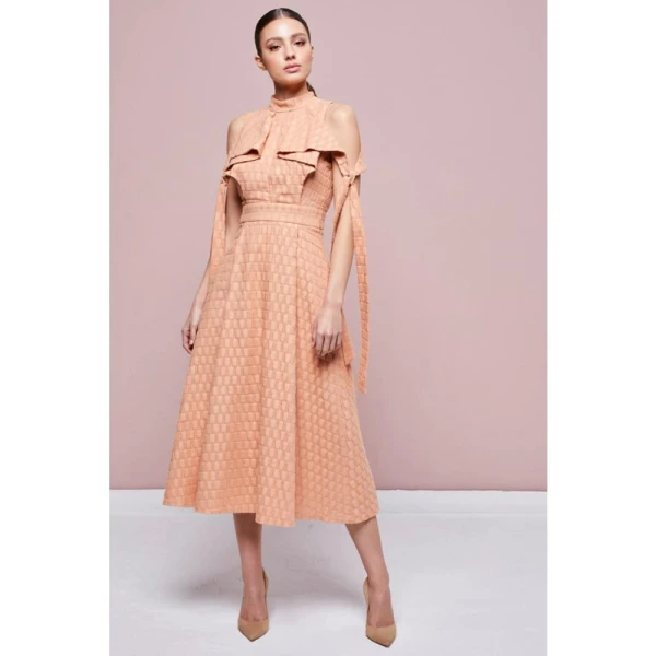 Cotton bud yellow midi dress Clothing dress Luxury Shoes 