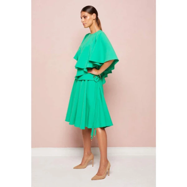 Cotton bud yellow midi dress Clothing dress Luxury Shoes 