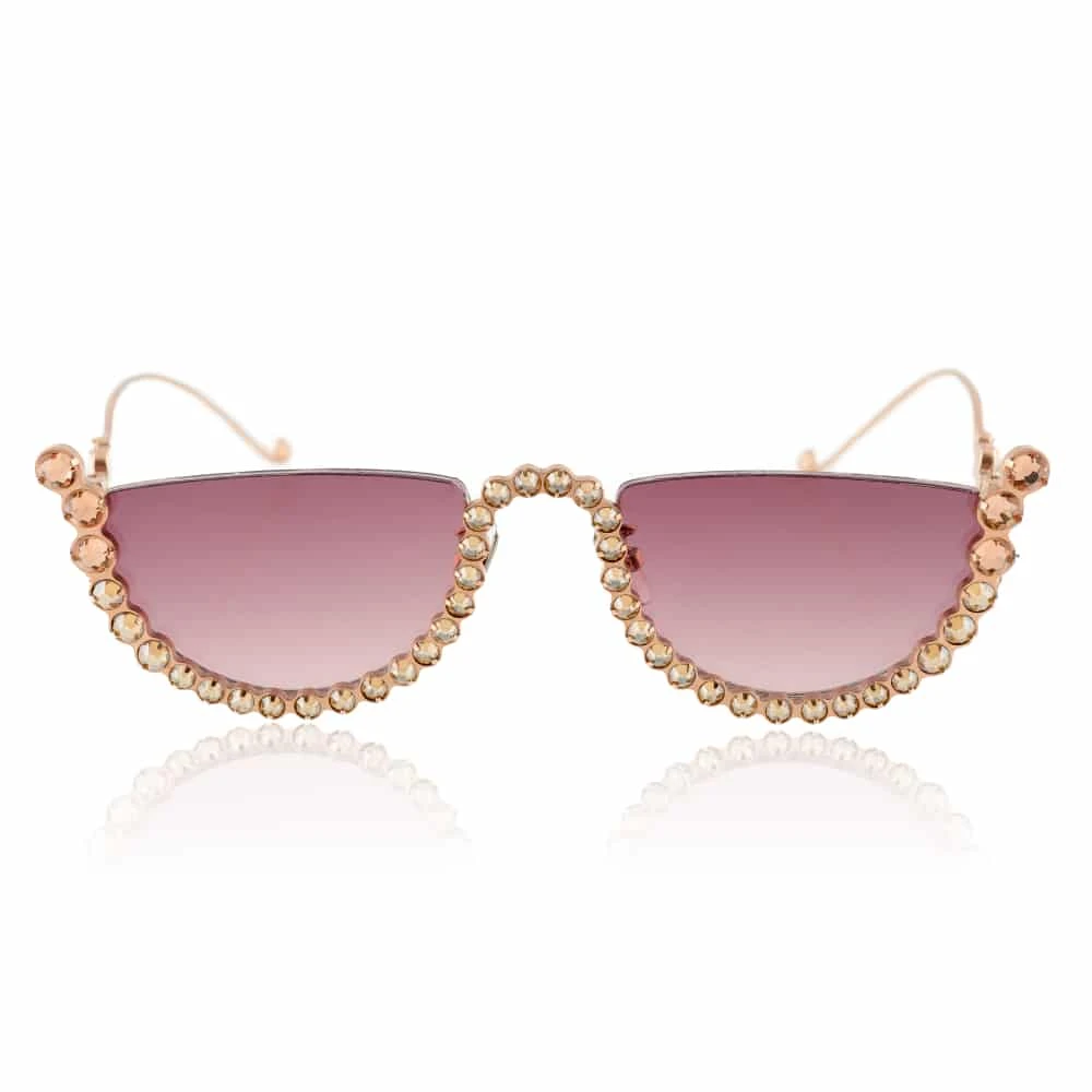 Annna (2) Half moon white gold sunglasses Accessories limited edition Luxury Shoes