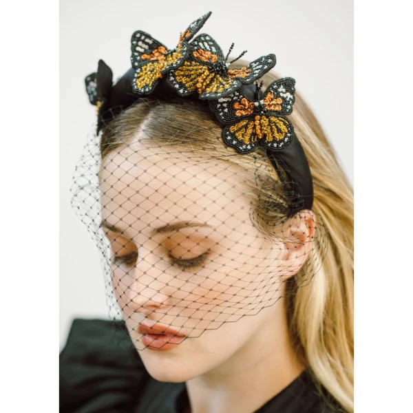 Monarch voilette headband Accessories Bridal Luxury Shoes 