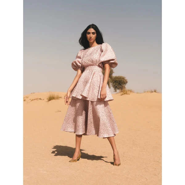 Rosè bellini pink embossed dress Clothing dress Luxury Shoes 