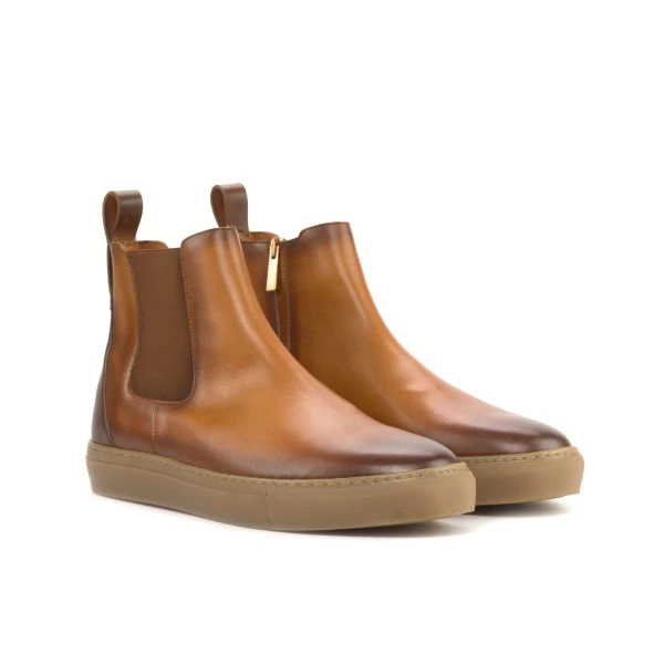 BURNISHING Chelsea Sport Shoe Men bespoke Luxury Shoes 