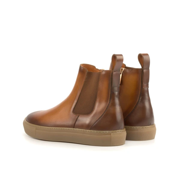 BURNISHING Chelsea Sport Shoe Men bespoke Luxury Shoes 