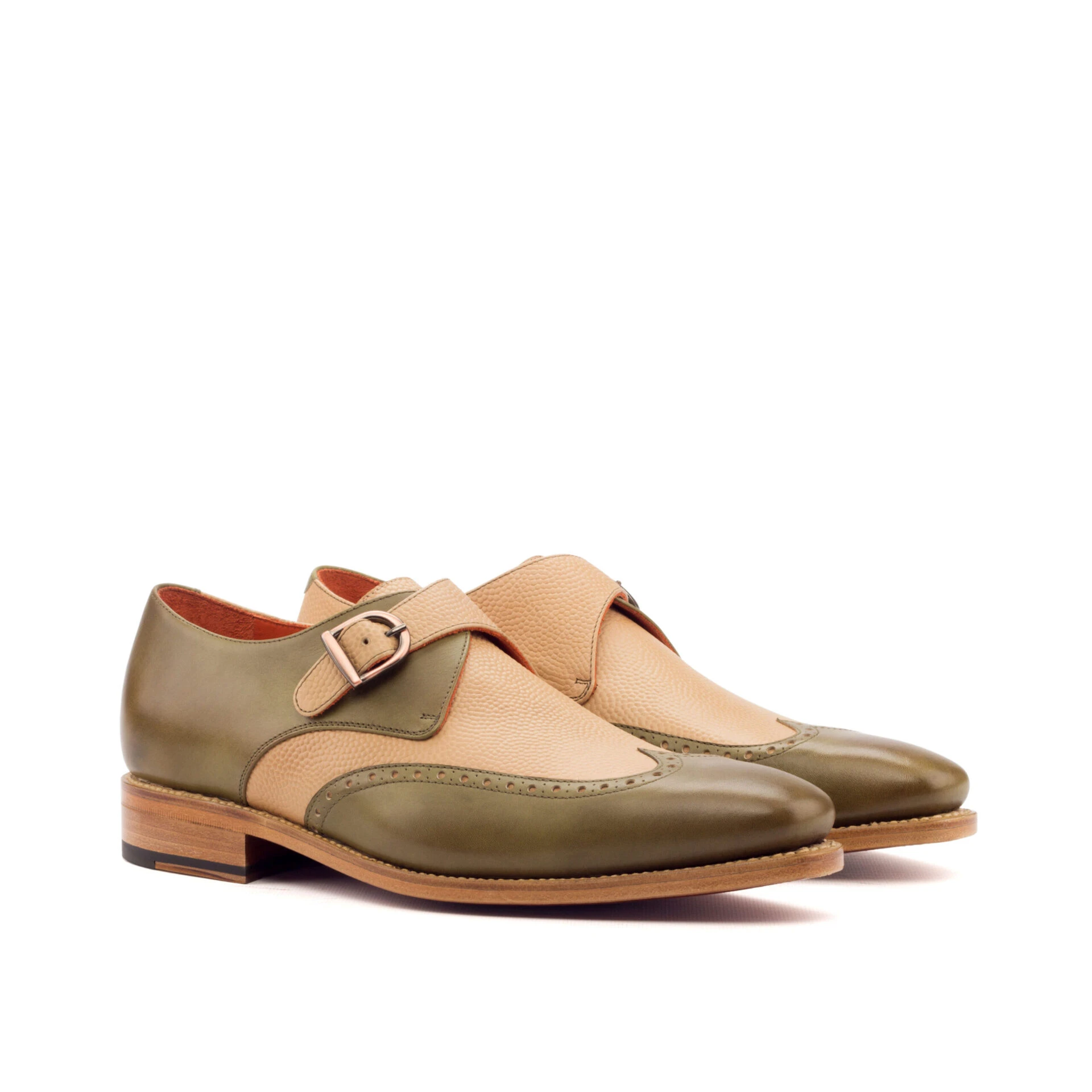 Green Single Monk Shoe Green Single Monk Shoe