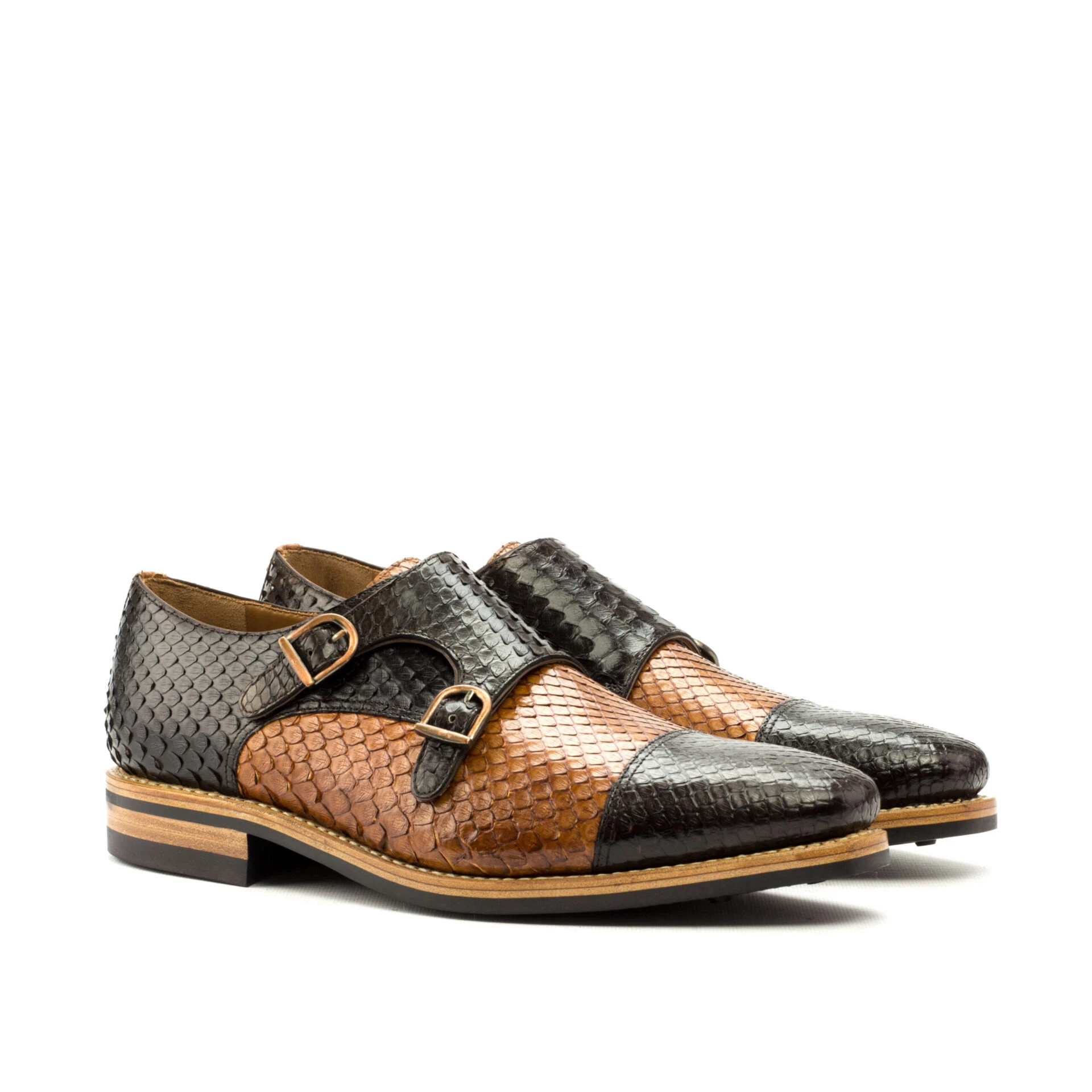 Brown Double Monk Shoe Brown Double Monk Shoe