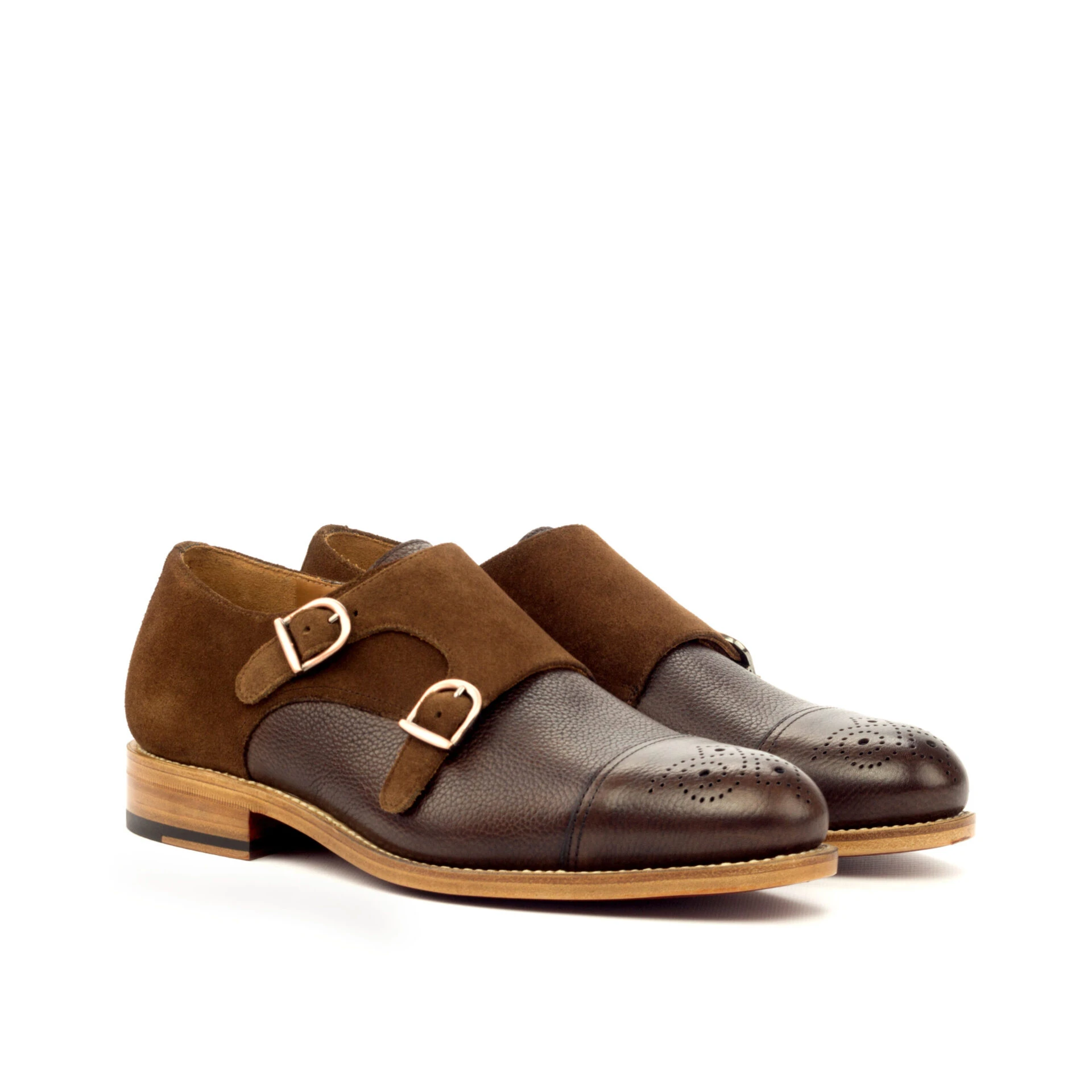Brown Double Monk Shoe Brown Double Monk Shoe