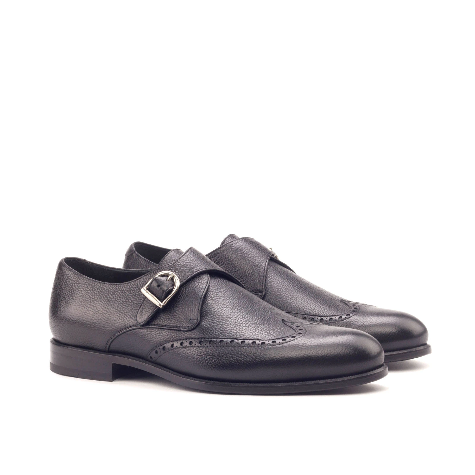 Black Single Monk Shoe Black Single Monk Shoe