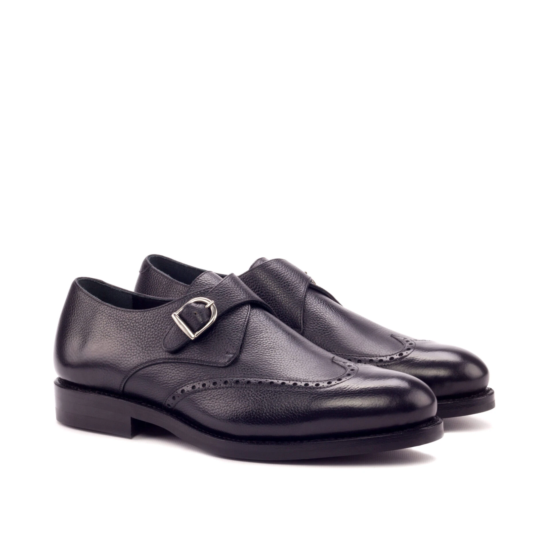 Black Single Monk Shoe Black Single Monk Shoe