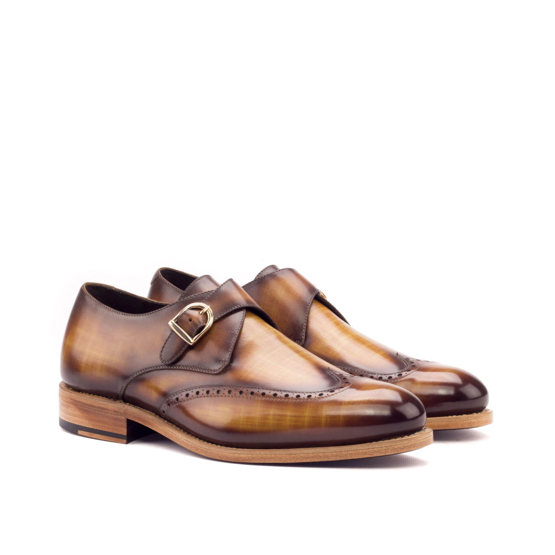 Brown Single Monk Shoe Brown Single Monk Shoe